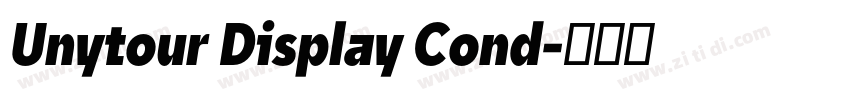 Unytour Display Cond字体转换 Unytour Display Cond字体转换